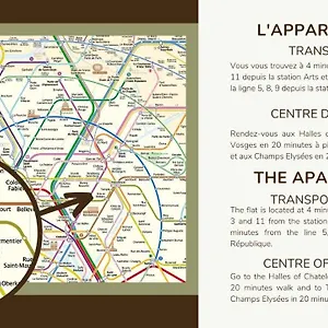  Apartamento 41.typical Parisian Flat#4pers#le Marais#beaubourg